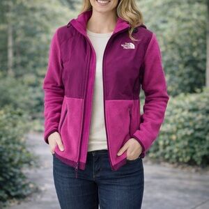 The North Face Women’s Two-Tone Fleece Hooded Jacket Purple Size Small